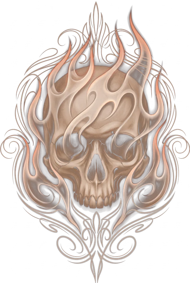 Ghost Flame airbrush design