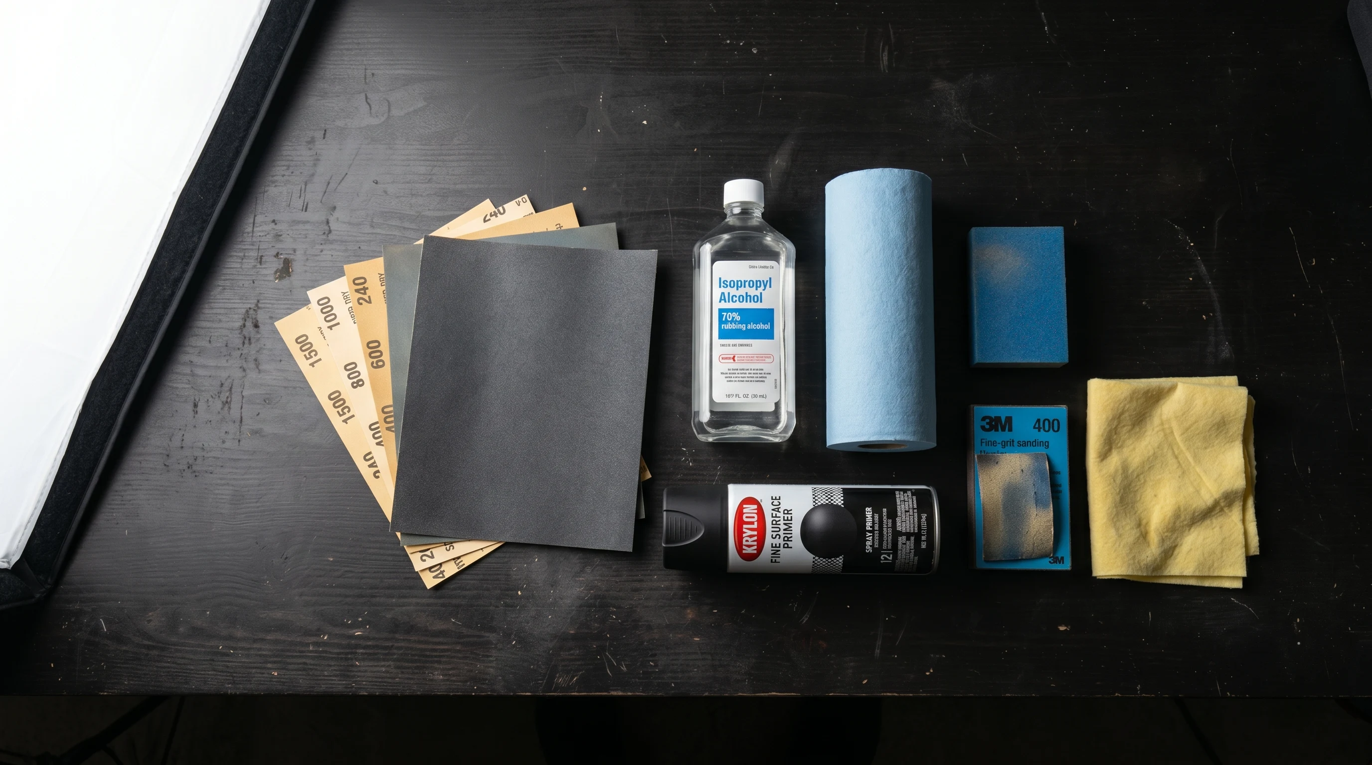 Surface preparation materials for airbrush painting
