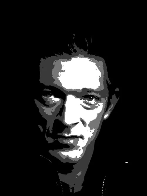 Vincent Cassel multi-layer airbrush stencil preview